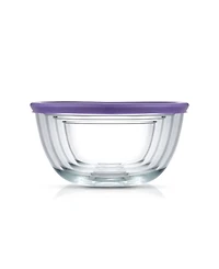 JoyJolt Joyful 4 Piece Glass Mixing Bowls with Lids Set
