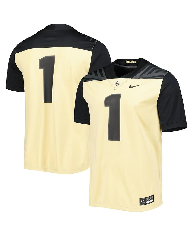 Men's Nike #1 Gold Purdue Boilermakers Untouchable Football Jersey