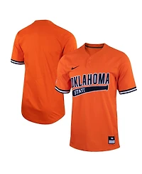 Men's Nike Orange Oklahoma State Cowboys Two-Button Replica Baseball Jersey