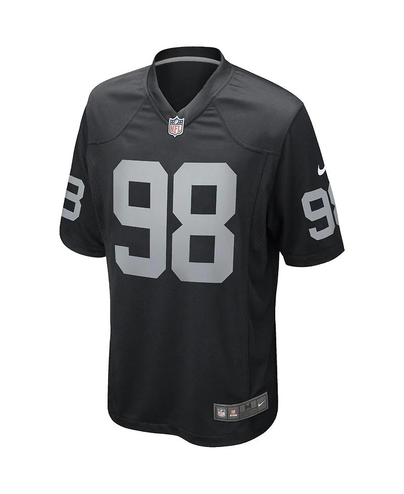 Men's Nike Maxx Crosby Black Las Vegas Raiders Game Jersey