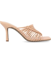 Journee Collection Women's Saskia Caged Strappy Stilletto Dress Sandals