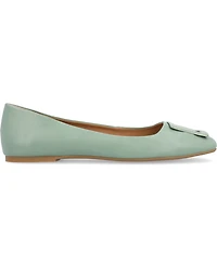 Journee Collection Women's Zimia Buckle Square Toe Ballet Flats