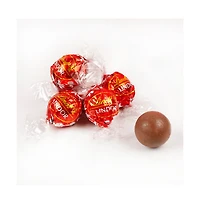 Just Candy Thank You Candy Gift Tin with Milk Chocolate Lindor Truffles by Lindt Large Plastic Tin with Sticker, 24 Pieces