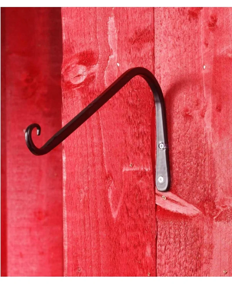 The Hookery Steel Angled Upturned Curved Hanger, Black 12 inches