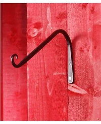 The Hookery Steel Angled Upturned Curved Hanger, Black 12 inches