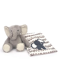 Lambs & Ivy Blanket & Plush Luxury Newborn Baby Gift Set - Gray Elephant