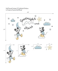 Lambs & Ivy Disney Baby Moonlight Mickey Mouse Blue/Black Wall Decals/Stickers