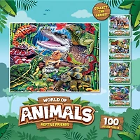 MasterPieces World of Animals Reptile Friends 100 Piece Jigsaw Puzzle