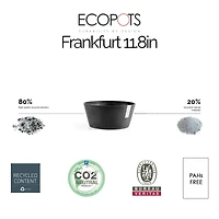 Ecopots Modern Plastic Frankfurt Flower Pot Planter