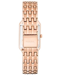 Fossil Women's Raquel Three-Hand Date Rose Gold-Tone Stainless Steel Bracelet Watch, 23mm