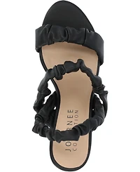 Journee Collection Women's Amaree Ruched Strap Dress Sandals