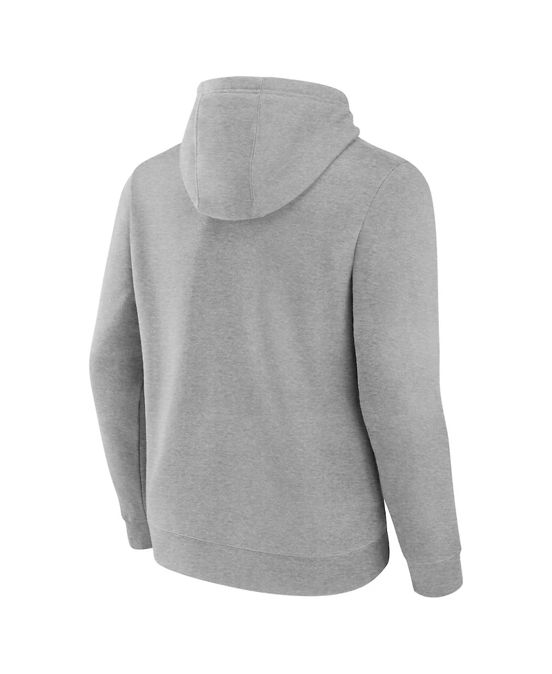 Men's Fanatics Heather Gray Boston Bruins Primary Logo Pullover Hoodie