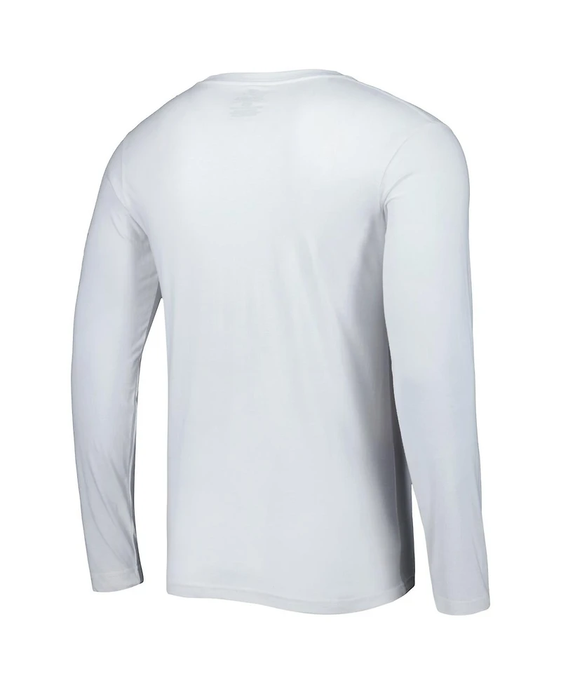 Men's Fanatics White Atlanta Braves Pressbox Long Sleeve T-shirt
