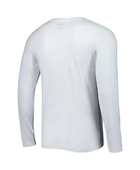 Men's Fanatics White Atlanta Braves Pressbox Long Sleeve T-shirt