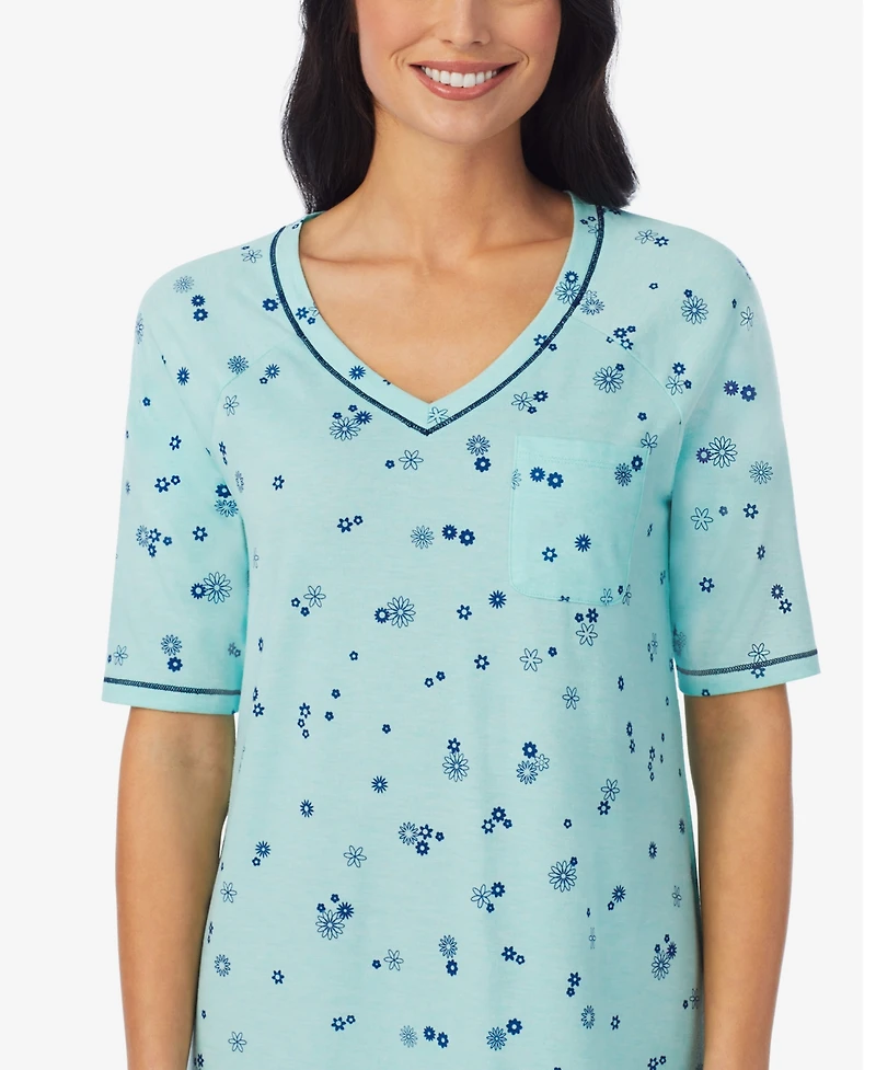 Cuddl Duds Elbow-Length Moisture Wicking Sleep T-Shirt