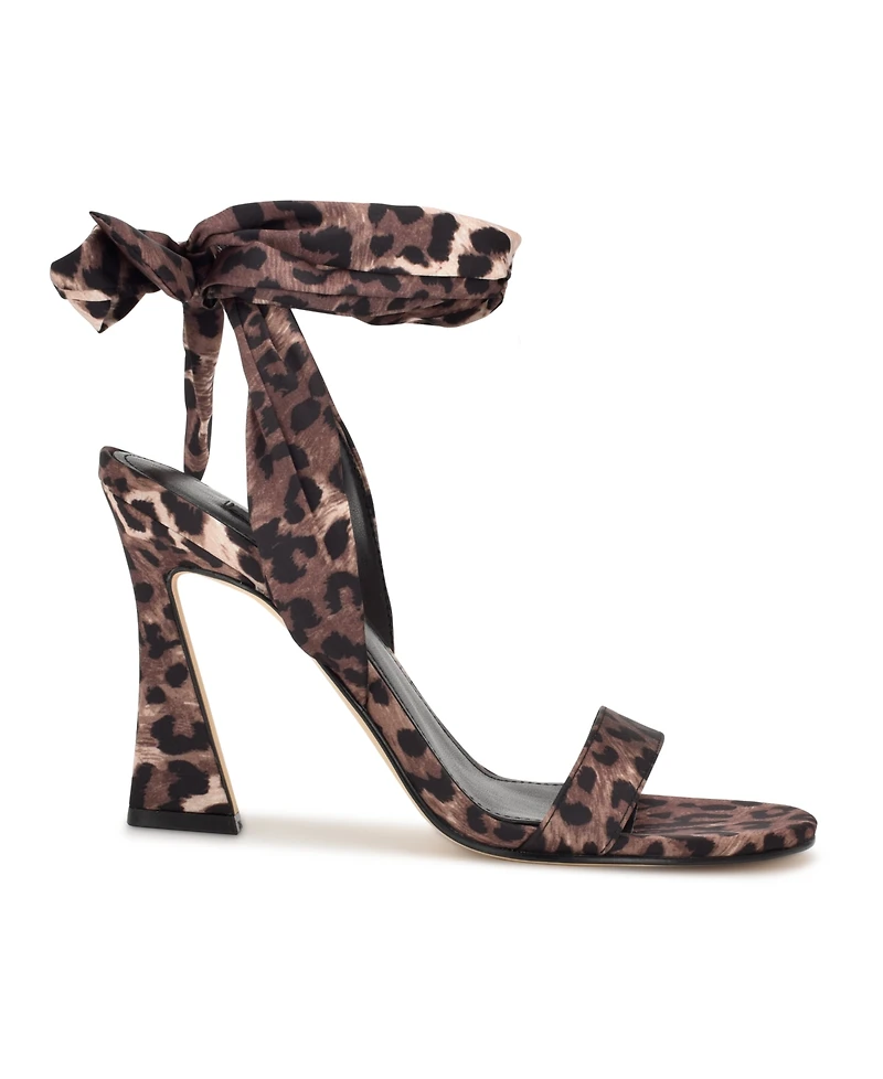 Nine West Women's Kelsie Ankle Wrap Sculpted Heel Sandals