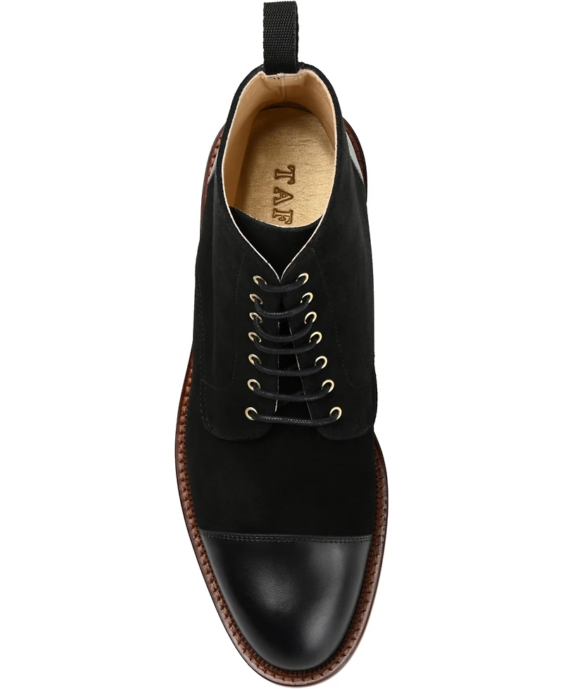 Taft Men's Troy Handcrafted Leather and Suede Dress Boots