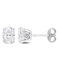 Macy's Oval Moissanite Stud Earrings 2 ct. t.w in Sterling Silver