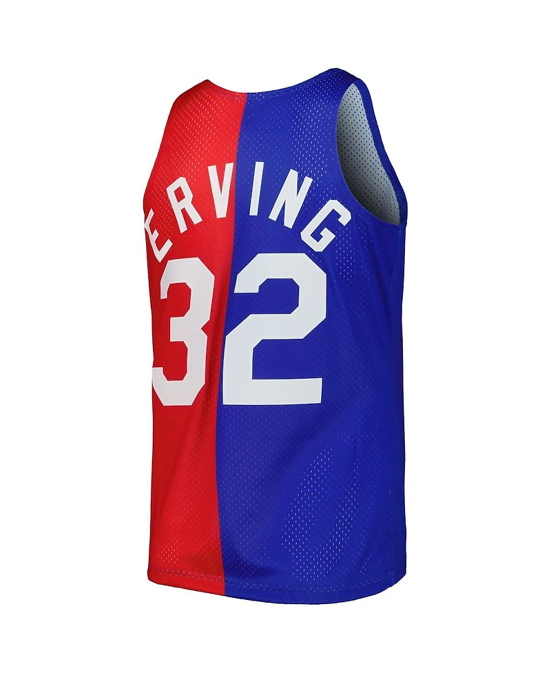 Men's Mitchell & Ness Julius Erving Blue, Red New York Nets Hardwood Classics 1973-74 Split Swingman Jersey