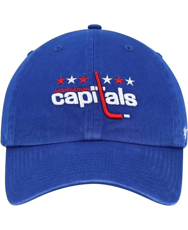 Men's '47 Brand Royal Washington Capitals Clean Up Adjustable Hat