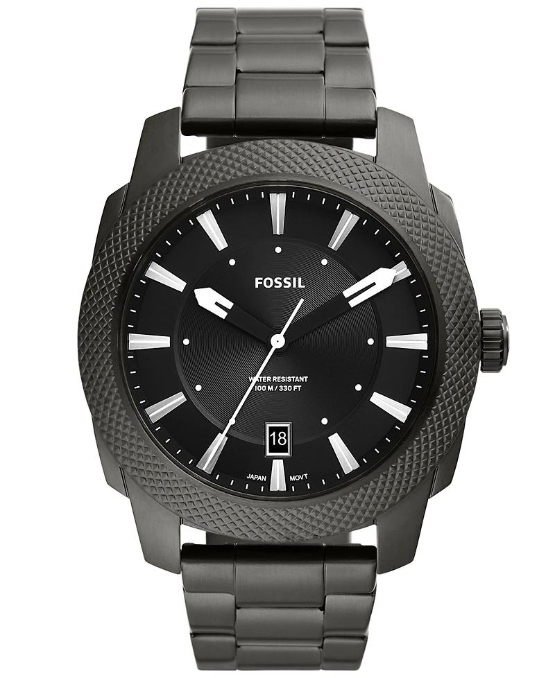 Fossil Men's Machine Quartz Gray Stainless Steel Bracelet Watch, 49mm