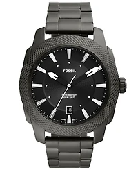 Fossil Men's Machine Quartz Gray Stainless Steel Bracelet Watch, 49mm