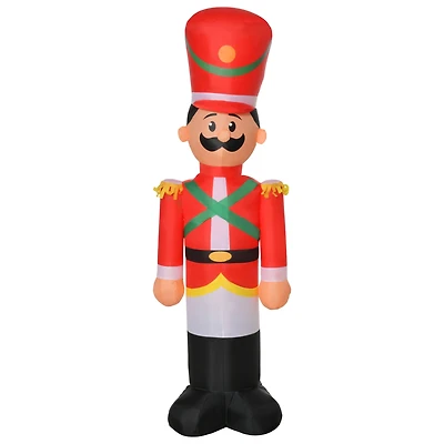 Homcom 6 ft Inflatable Solider Outdoor Nutcracker Display w/ Led Lights