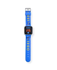 Sega Children's Sonic the Hedgehog Light Emitting Diode Blue Silicone Strap Watch 32mm