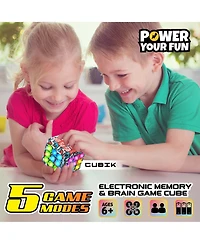 Power Your Fun Cubik Led Flashing Cube Memory Game - Action