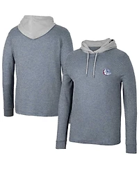 Men's Colosseum Navy Gonzaga Bulldogs Ballot Waffle-Knit Thermal Long Sleeve Hoodie T-shirt