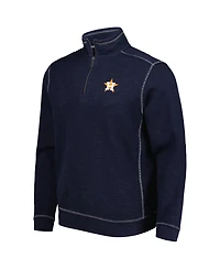 Men's Tommy Bahama Blue Houston Astros Tobago Bay Tri-Blend Quarter-Zip Sweatshirt