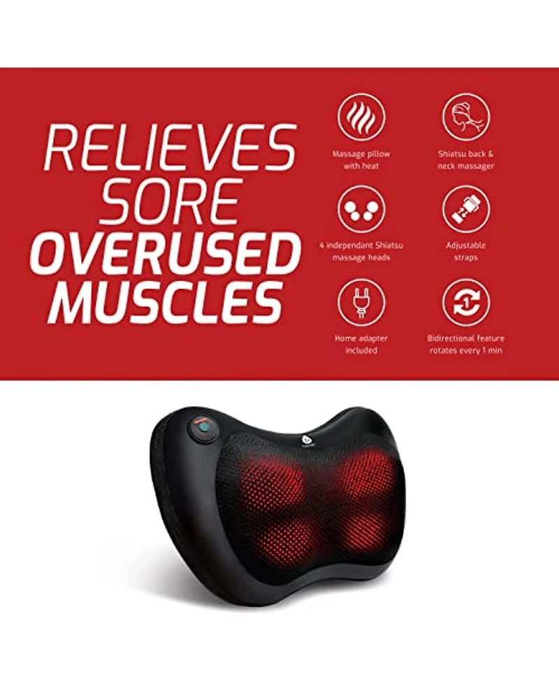 Pursonic Shiatsu Heating Neck & Back Massager
