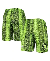 Men's New Era Neon Green Las Vegas Raiders Summer Pop Shorts