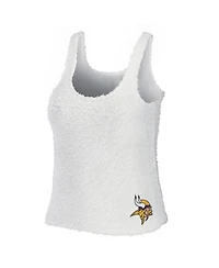 Women's Wear by Erin Andrews Cream Minnesota Vikings Plus Cozy Scoop Neck Tank Top and Pants Set