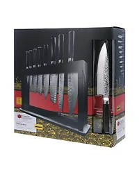 Cuisine::pro Damashiro Emperor Hisa Knife Block Set, 9 Piece