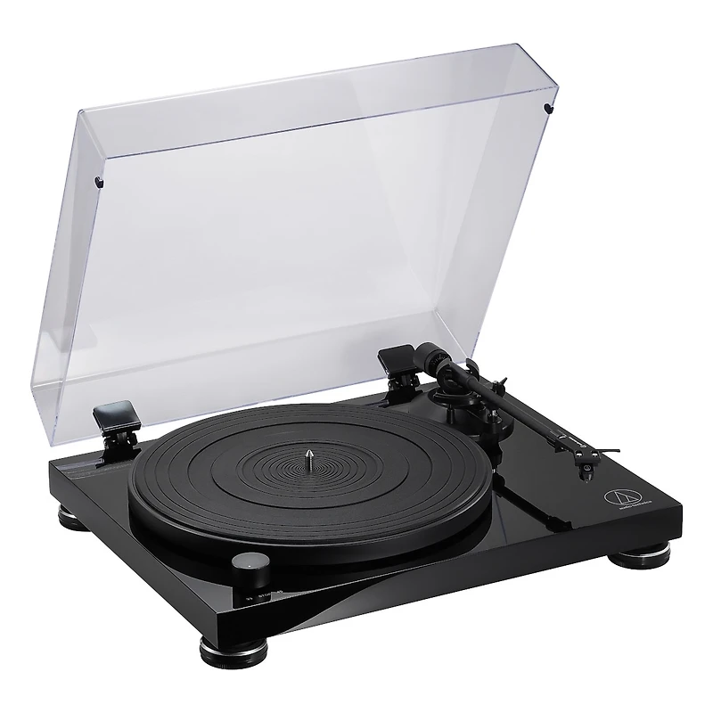 Audio-Technica At-LPW50PB Fully Manual Belt-Drive Turntable (Piano Black)