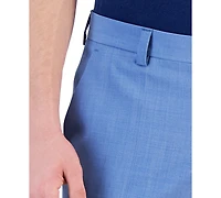 Hugo by Hugo Boss Men's Modern-Fit Light Blue Superflex Suit Pants