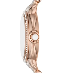 Emporio Armani Women's Rose Gold-Tone Stainless Steel Bracelet Watch 32mm