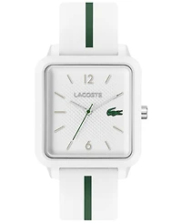 Lacoste Men's Studio White Silicone Strap Watch 36mm x 38mm