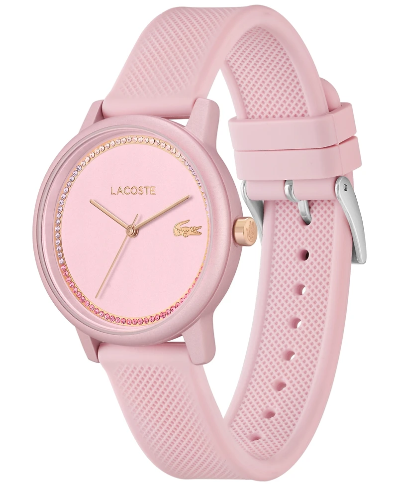 Lacoste Women's L 12.12 Go Blush Silicone Strap Watch 36mm
