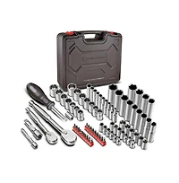 Powerbuilt 80 Piece Tool Set with Sockets, Ratchets, and Accessories in Case
