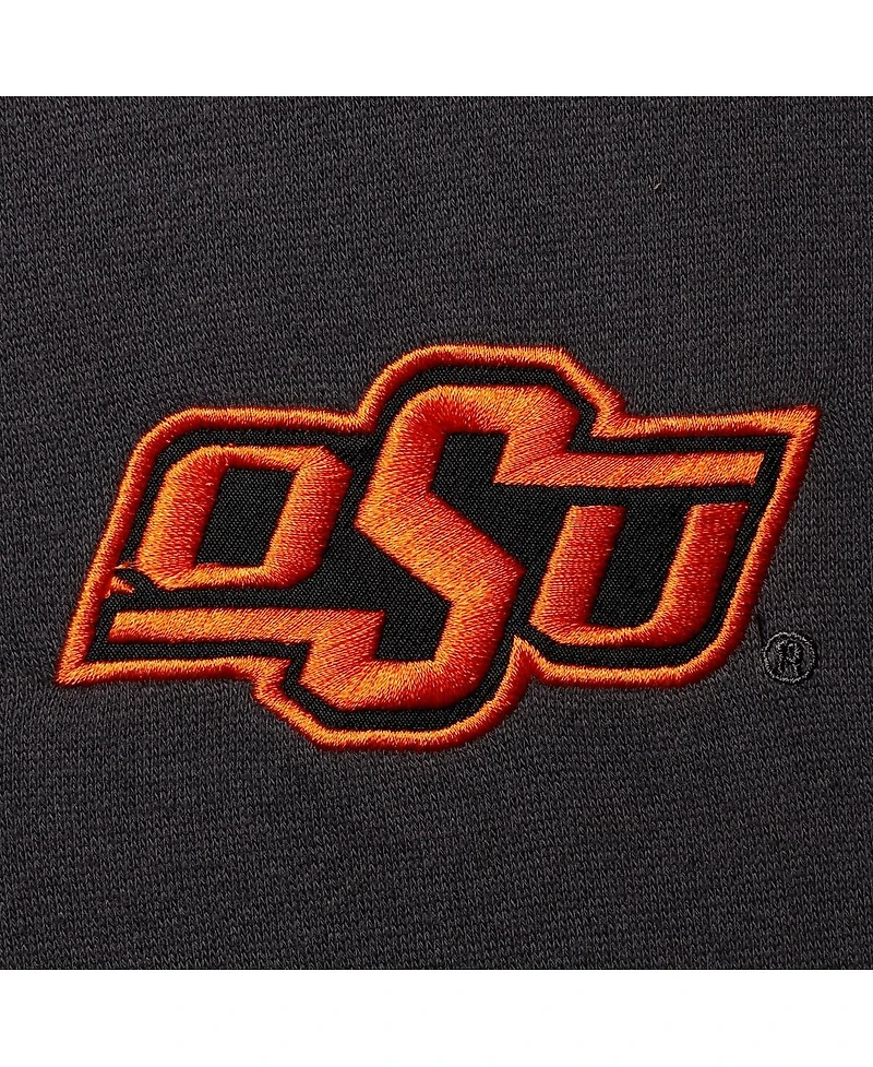 Men's Colosseum Charcoal Oklahoma State Cowboys Tortugas Logo Quarter-Zip Jacket