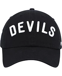 Men's '47 Brand Black New Jersey Devils Clean Up Adjustable Hat