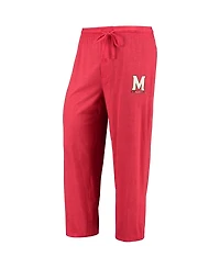 Men's Concepts Sport Red, Heathered Charcoal Maryland Terrapins Meter Long Sleeve T-shirt and Pants Sleep Set