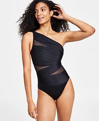 Miraclesuit Network Jena One-Shoulder Allover-Slimming One-Piece Swimsuit