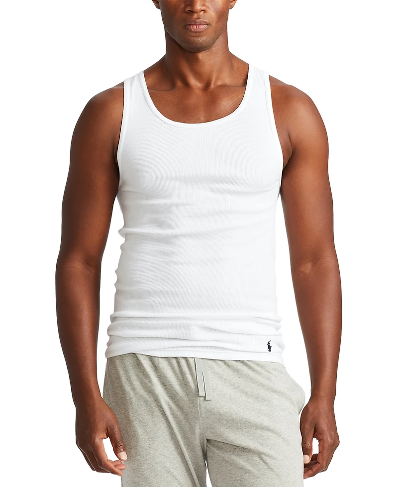 Polo Ralph Lauren Men's 5-Pack Cotton Undershirt Tank Tops