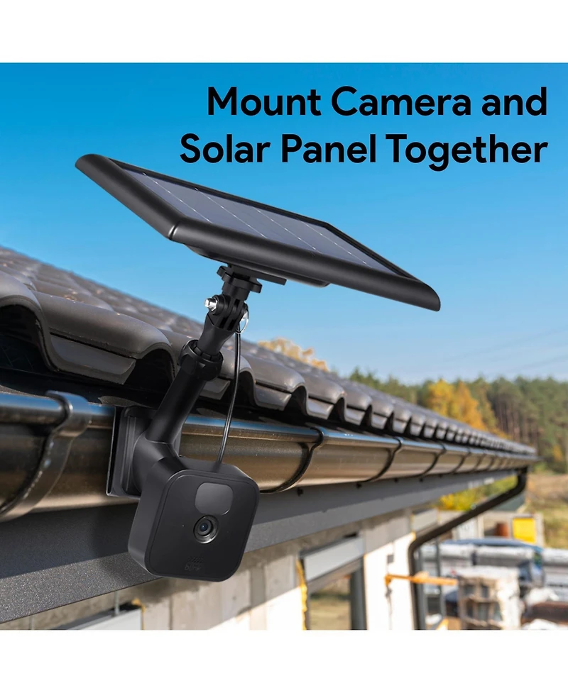Wasserstein 2-in-1 Universal Gutter Mount Compatible with Wyze, Blink, Ring, Arlo, Eufy Camera - Mount Your Security Cam and Solar Panel