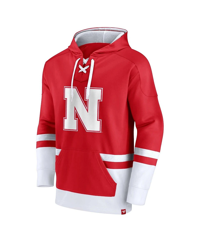 Men's Fanatics Scarlet Nebraska Huskers First Battle Pullover Hoodie
