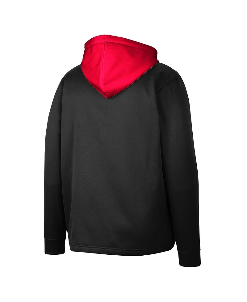 Men's Colosseum Wisconsin Badgers Luge 3.0 Quarter-Zip Hoodie