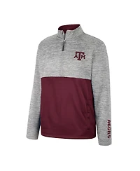 Men's Colosseum Gray Texas A&M Aggies John Half-Zip Jacket